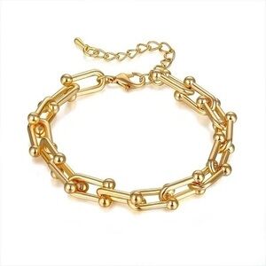 Gold Hardwear U Link Bracelet